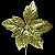 Poinsétia Decorativa com Glitter Dourado Ref. 6174 - Imagem 2
