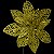 Poinsétia Decorativa com Glitter Dourado Ref. 4317 - Imagem 2
