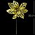 Poinsétia Decorativa Glitter Dourado Ref. 6370 - Imagem 1