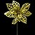 Poinsétia Decorativa Glitter Dourado Ref. 6370 - Imagem 2