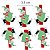 Pregador Mini Natal Ref. C9-2 Boneco de Neve Roupa Verde Poá - 6 unidades - Imagem 1