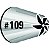 Bico de Confeitar Inox Wilton Médio - Pitanga flor 109 - Imagem 1