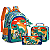 Kit Escolar Dinossauros: Mochila, Lancheira & Bolsa - Imagem 1