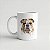Caneca Buldogue Inglês Branca 325ml - Imagem 1