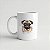 Caneca Pug Branca 325ml - Imagem 1