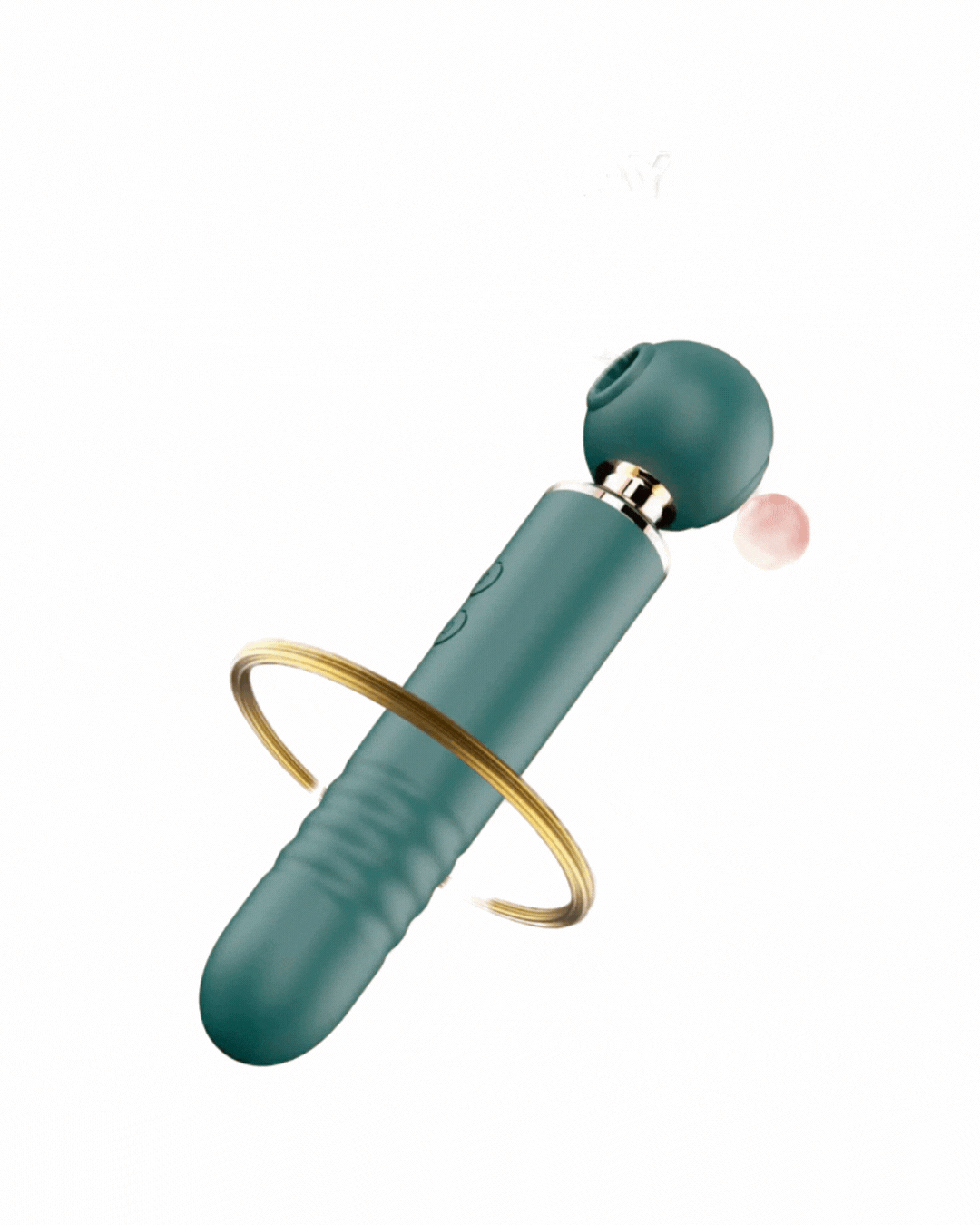 Varinha Mágica Vibratória Sobe e Desce com Sucção e Pulsador - Imagem 2