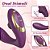 Vibrador de calcinha com formato glande e estimulador clitoriano - Imagem 9