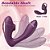 Vibrador de calcinha com formato glande e estimulador clitoriano - Imagem 8
