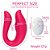 Vibrador de casal e estimulador clitoriano com Tecnologia de Vibroar e controle remoto - Imagem 5