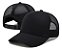 Boné Trucker Liso Redinha Aba Curva Kit 2 Peças Preto e Cinza - Imagem 1