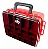 Caixa De Pesca Maleta C/ 05 Estojos Albatroz H574 Dupla Face Cor VERMELHO - Imagem 2