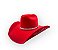 Chapéu Aveludado Vermelho com Stras - Imagem 1