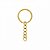 Argola dourada para chaveiro com corrente 28mm em ferro - Imagem 2