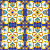 AZULEJOS DECORATIVOS LUSITANO KIT 9 PEÇAS 15X15 - Imagem 2