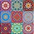 AZULEJO MANDALA COLOR KIT 9 PEÇAS - Imagem 1