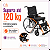 Cadeira de Rodas Manual Dobrável D600 Pop T44 Suporta Até 120 kg - Dellamed - Imagem 3