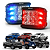 Par Farol Milha Led 60w Com Strobo Vermelho E Azul - Imagem 3