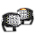 Par Farol De Milha Longo Alcance 60w Drl 5800 Lumens Ip68 - Imagem 1