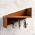 Porta Chaves MDF Amadeirado com Prateleira – Organizador Decorativo para Casa Sala - Imagem 1