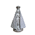 Nossa Senhora Aparecida 25cm em Gesso – Imagem Religiosa Artesanal - Imagem 1