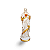 Sagrado Coração de Jesus 32cm em Gesso – Imagem Religiosa Artesanal - Imagem 2
