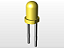 Led 3mm Difuso Amarelo - Imagem 1