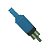 Plug RCA macho plástico * azul - Imagem 1
