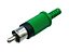 Plug RCA macho plástico * verde - Imagem 1