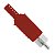 Plug RCA macho plástico * vermelho - Imagem 1