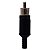 Plug RCA macho plástico * preto - Imagem 1