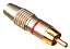 Plug RCA macho metal * vermelho - Imagem 1