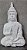 Buda Parede 38cm Gesso Cru - Imagem 1