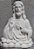 Busto Sagrado Coração de Jesus 20cm Gesso Cru - Imagem 1