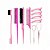 12 Kits 10 Peças de Pente Profissional Escovas P/ Cabelo Penteado - Cores Sortidas - Imagem 1