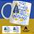 CANECA DE PORCELANA 325ML "MANTO AZUL" - Imagem 1