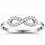 Anel Infinito Prata 925 com Zircônias Feminino - Imagem 2
