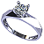 Anel Solitário Prata 925 com Zircônia Aro Facetado Feminino - Imagem 1