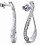 Brinco Alongado Prata 925 com Zircônias Feminino Elegante - Imagem 3