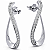 Brinco Alongado Prata 925 com Zircônias Feminino Elegante - Imagem 1