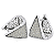 Brinco Argola Triangular Prata 925 com Zircônias Feminino - Imagem 3
