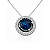 Pingente Pedra Azul Prata 925 com Zircônias Feminino - Imagem 1