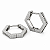 Brinco Argola Hexagonal Prata 925 Cravejado com Zircônias - Imagem 3
