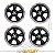 Roda Aro 17 Tala 7 5x100 Kromma KR1460 Preto Brilhante(Jogo) - Imagem 1
