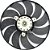 Ventoinha Valeo 12V 13.5"Pol 11Pás Ford Fiesta Courier 99-02 - Imagem 2