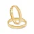 Par de alianças Momo 3mm de casamento ouro 18k - Imagem 2