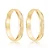 Par de alianças Yara 3mm de casamento ouro 18k - Imagem 1