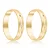 Par de alianças casamento Calypso 4mm de ouro 18k  - Anel solitário Brinde - Imagem 1