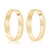 Par de alianças casamento Princess 4mm de ouro 18k  - Anel solitário Brinde - Imagem 1