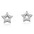 Brinco Estrela Vazado Cravejado - PRATA 925 - Imagem 1