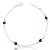 Pulseira feminina 4 Pontos de Luz Verde - PRATA 925 - Imagem 1